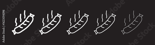 sausages icon thin flat outline style