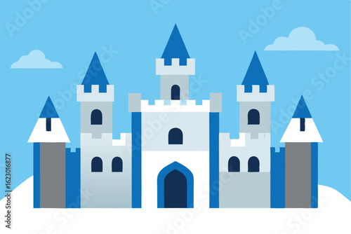 winter castle with snowy battlements   (1).eps