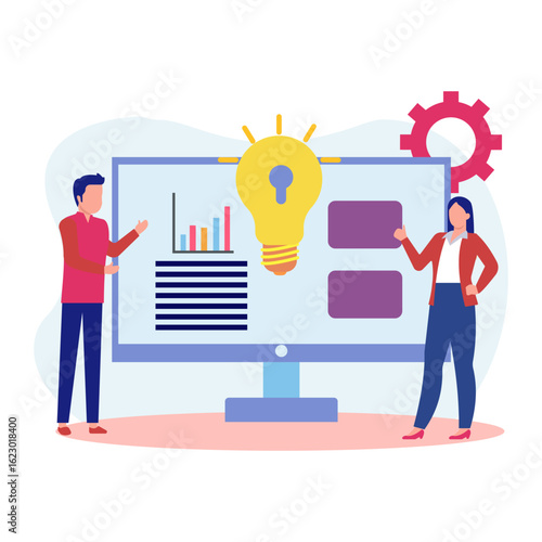 Teammates working on their ideas