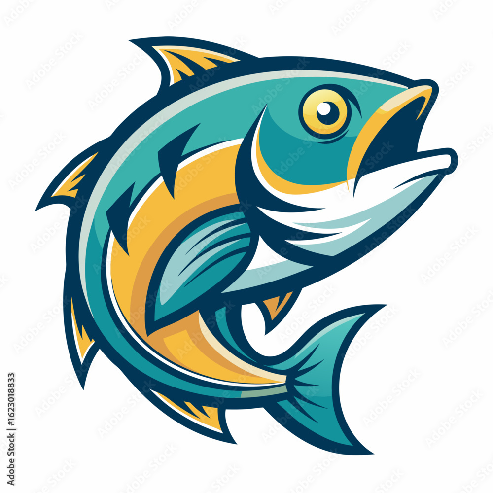 Fototapeta premium Bait Lure Fish Hook Fishing Angler logo design inspiration