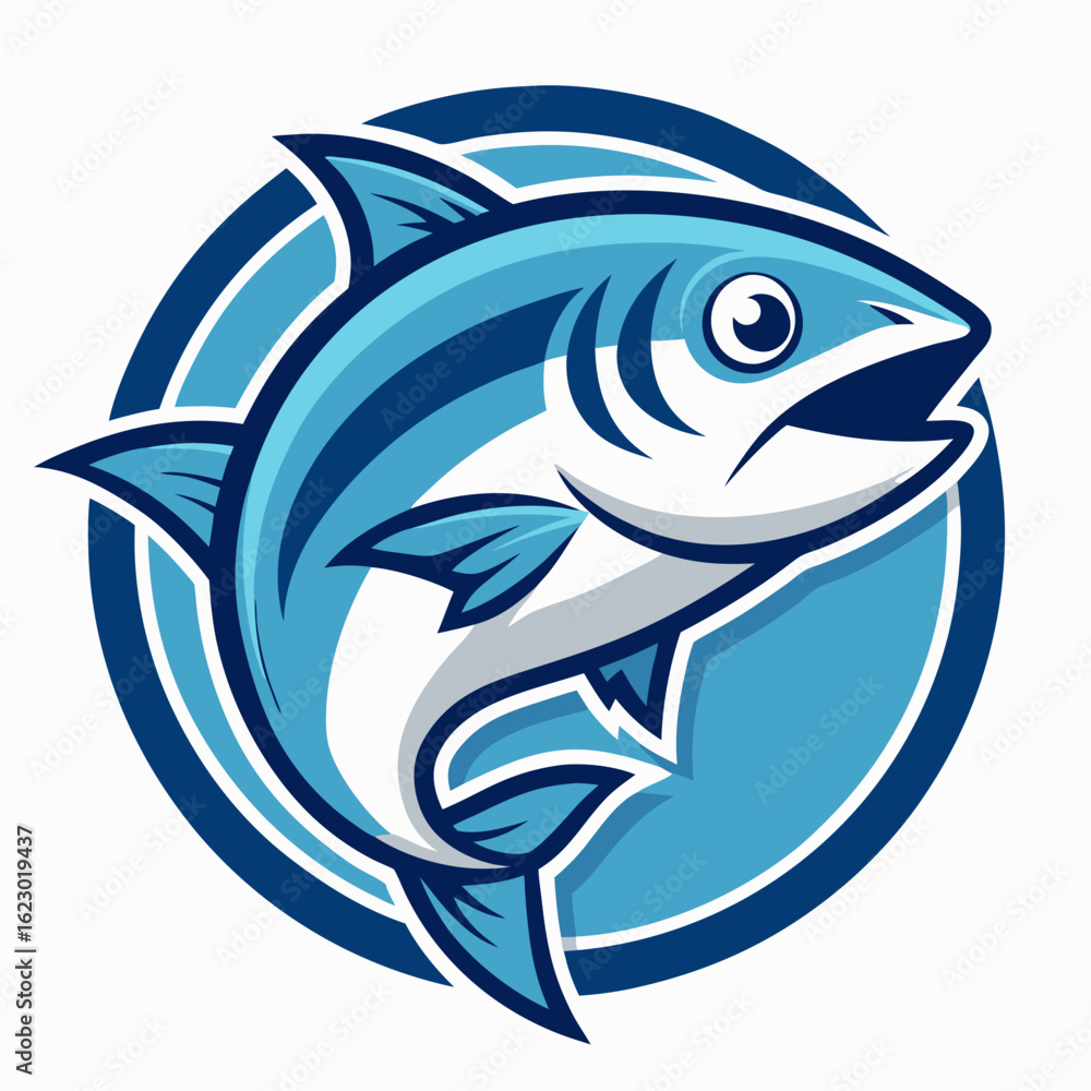Obraz premium Bait Lure Fish Hook Fishing Angler logo design inspiration
