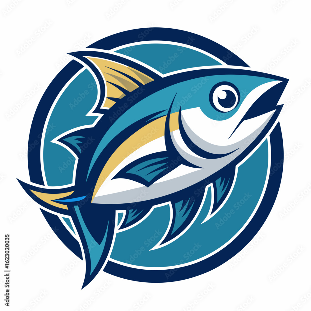 Fototapeta premium Bait Lure Fish Hook Fishing Angler logo design inspiration