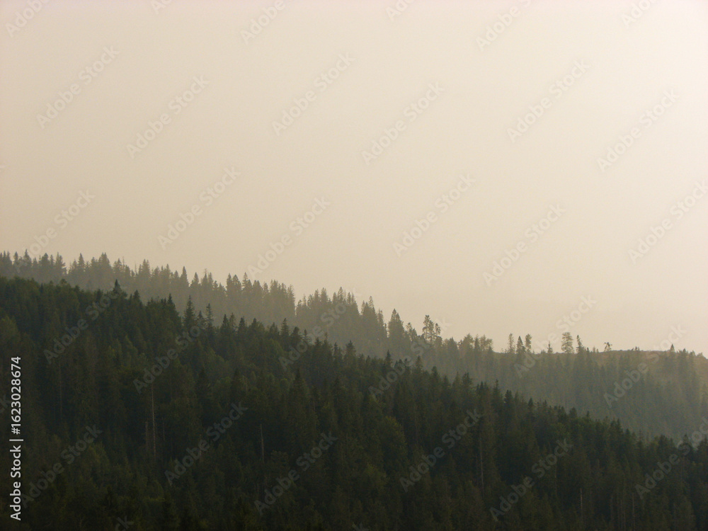 Naklejka premium sunrise in the mountains