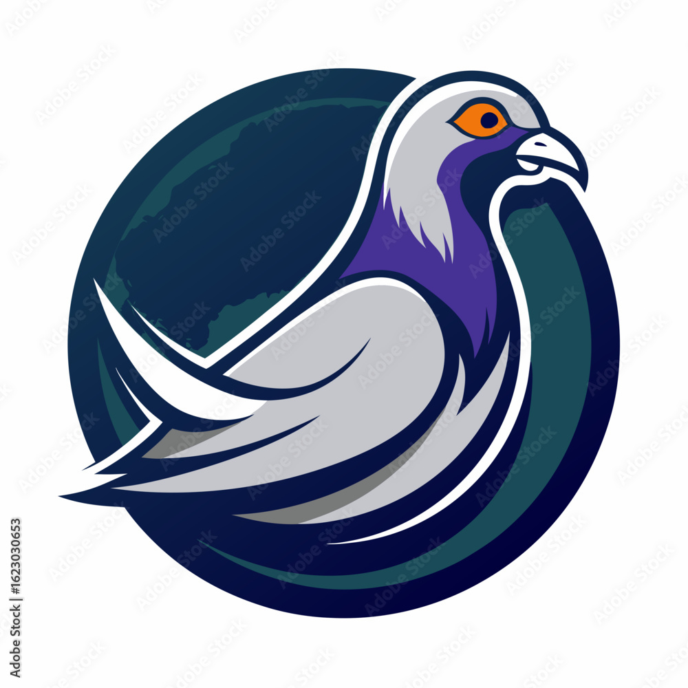 Obraz premium Vector illustration in simple hand drawn and linocut style - natural print, poster or logo design template - spring illustration - birds