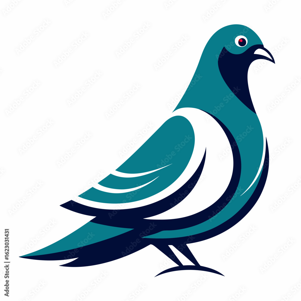 Obraz premium Vector illustration in simple hand drawn and linocut style - natural print, poster or logo design template - spring illustration - birds