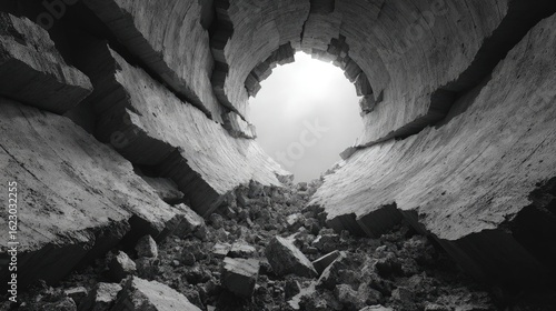 Broken abstract background architecture lines suspended in midair deconstructed modernism raw concrete texture