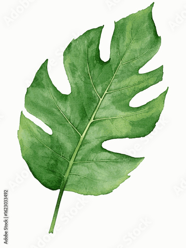 Watercolor Whispers leaf green The most beautiful leaves isolated vector illustration svg
