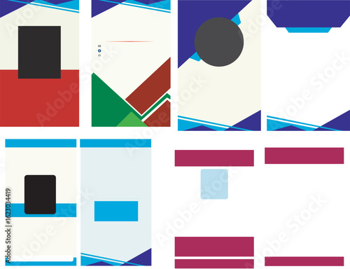 Abstract Id Card Templates Collection
