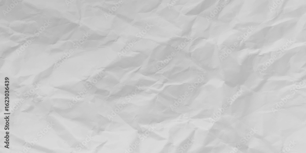 Fototapeta premium Paper texture background, Crumpled paper. White creased paper.
