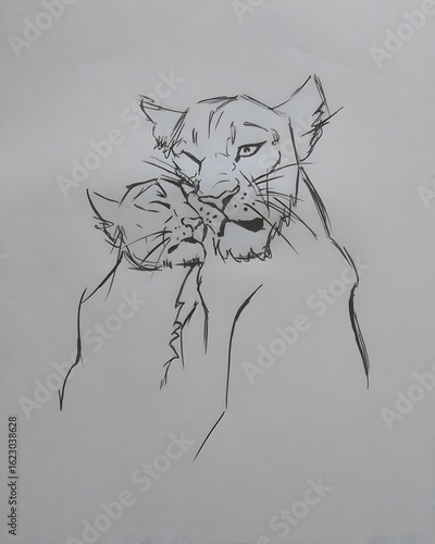 sketch of a cat