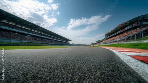 High Speed Racing Car on Formula Track