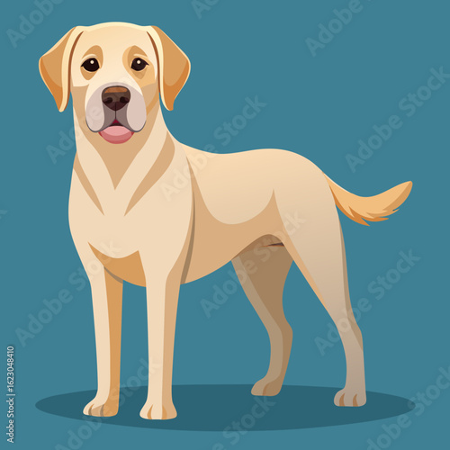 labrador retriever dog vector art illustration