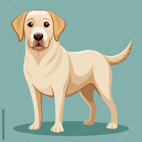 labrador retriever dog vector art illustration