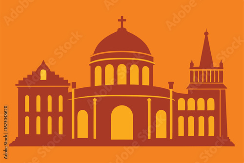 taj mahal vector illustration