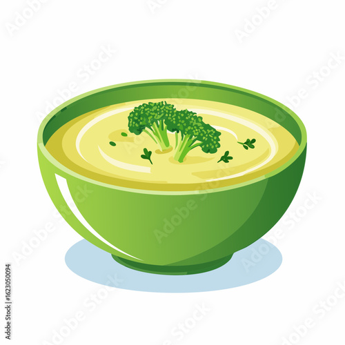  Brokkolicremesuppe mit Kresse