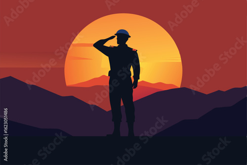 silhouette of a man in the mountains