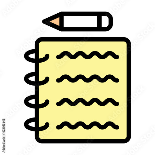 Creative Notes Vector Filled Icon Design