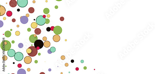 Multicolored paper confetti...