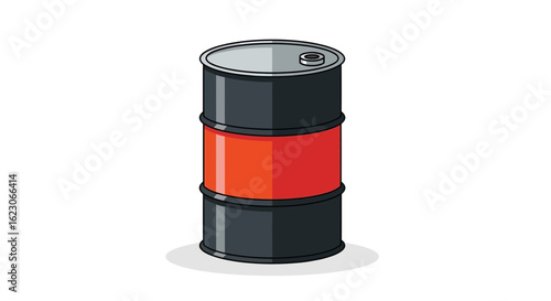 Oil Barrel Vector Illustration

