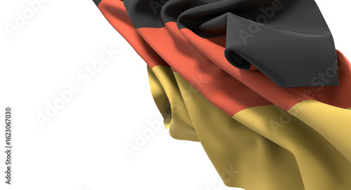 A vibrant German flag wavin...
