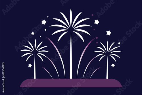 new year fireworks in silhouette style   (1).eps