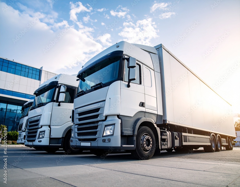 Fototapeta premium truck logistics mock up