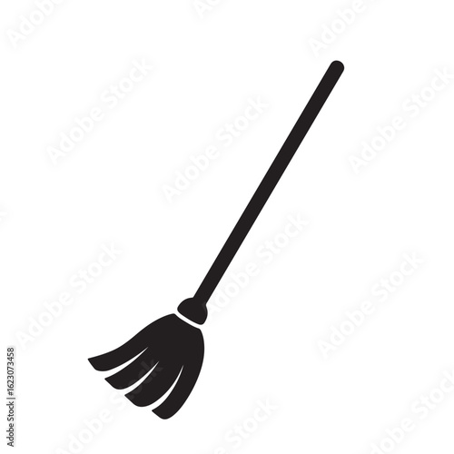 Mop  cleaning equipment vector silhouette isolated on white background