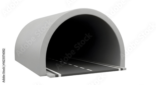 Road Tunnel Perspective Transport Architecture Infrastructure Engineering Design Modern Concept