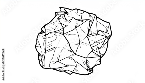 Crumpled paper sketch (2)