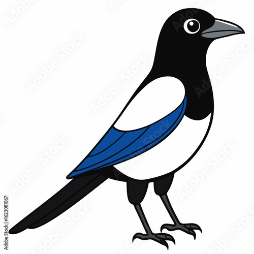 blue bird isolated on white background