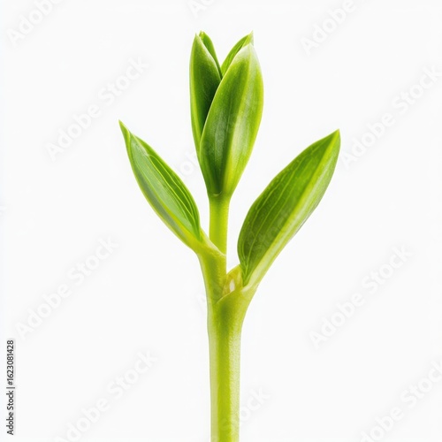 Wallpaper Mural Young green plant sprout with unfurling leaves growth Torontodigital.ca