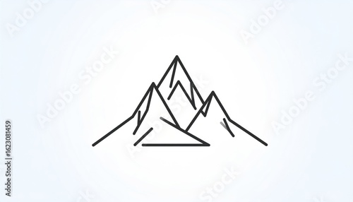 Simple mountain silhouette graphic