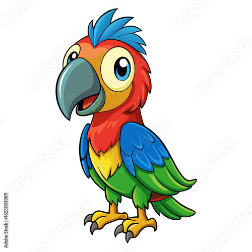 parrot on a white background