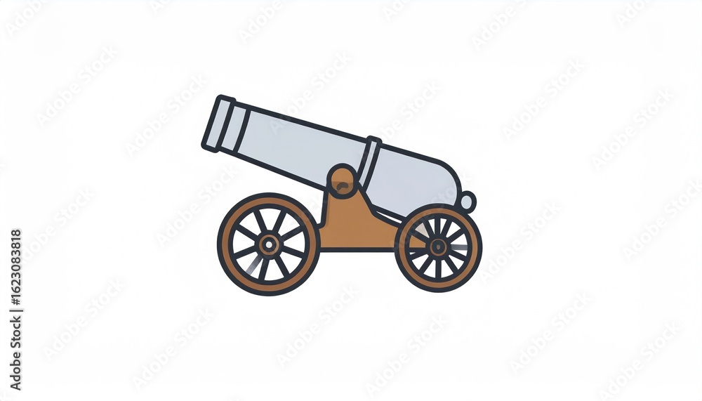 Fototapeta premium Simple cannon illustration