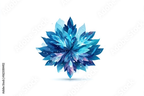 Abstract blue floral design
