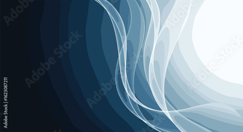 Abstract flowing light waves creating a modern gradient background with dynamic energy and ethereal luminescence