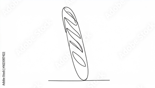 Simple line art baguette