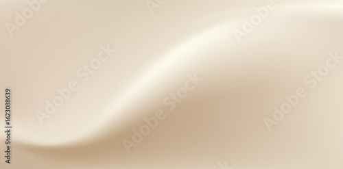 Wavy pearl beige gradient background with light color texture. Nude neutral gradation bg. Cream and brown elegant champagne abstract wallpaper.