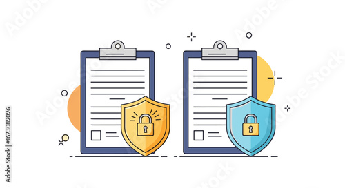 Digital security protocols and data protection measures safeguarding sensitive information and confidential records across networks and devices