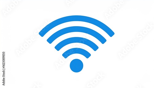 Blue wifi signal icon