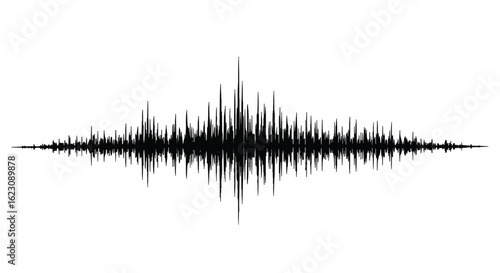 Visual representation of seismic waves showing ground motion amplitude over time during an earthquake event