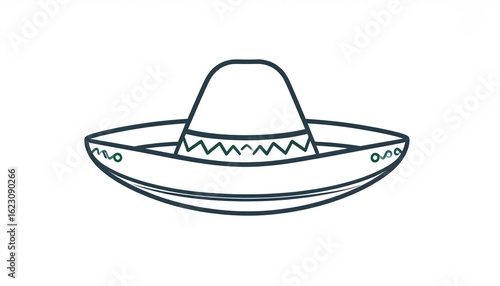 Simple sombrero outline