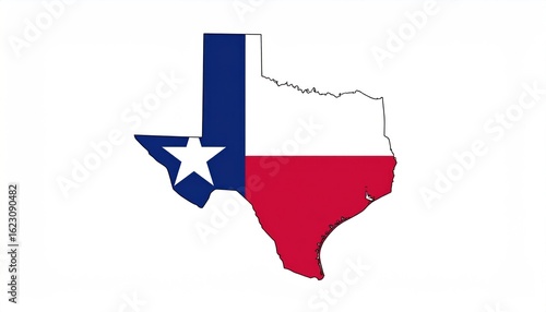 Texas state flag map