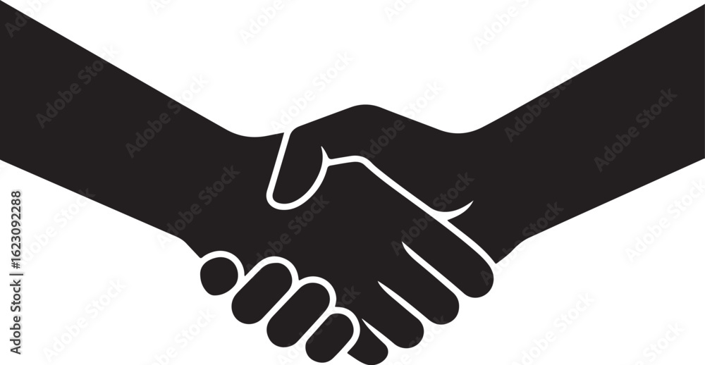 Fototapeta premium Handshake Vector Art, Handshake Silhouette