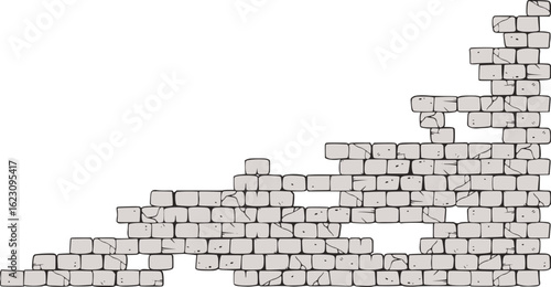 Design of broken brick wall