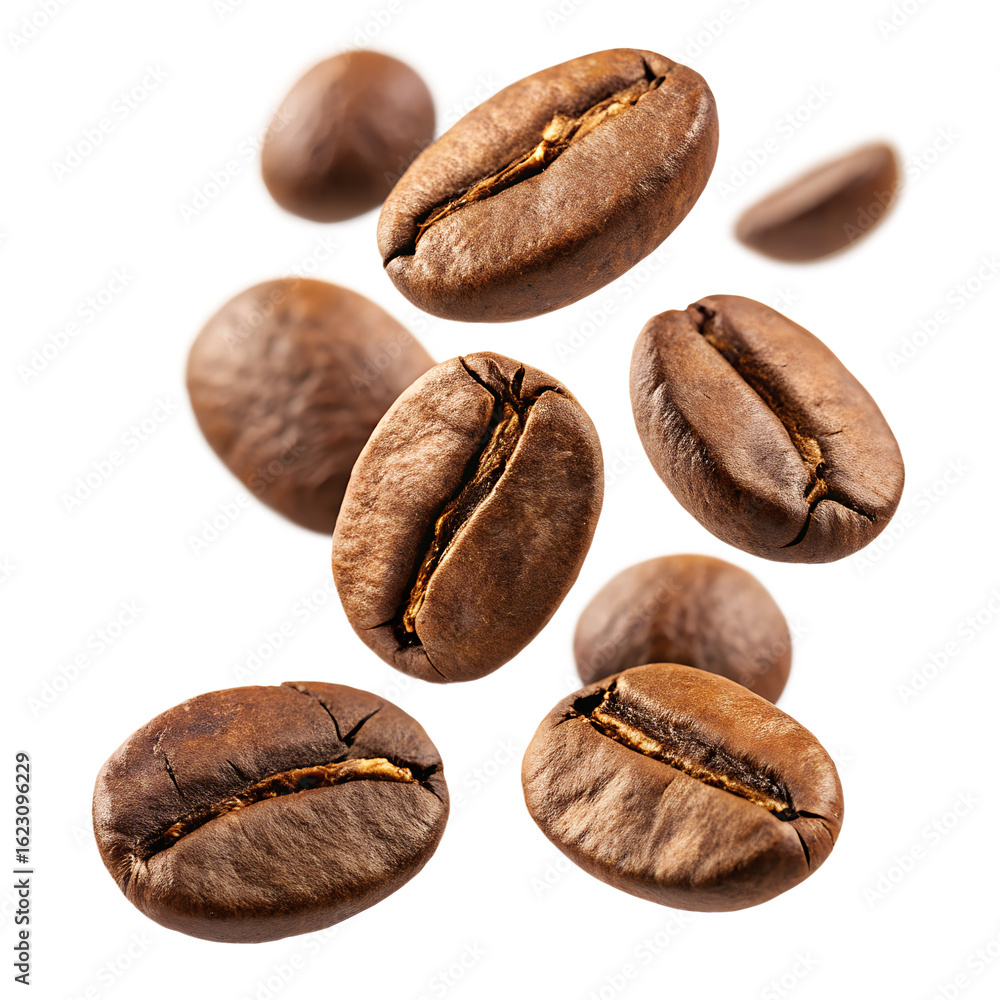 Obraz premium coffee beans on white background