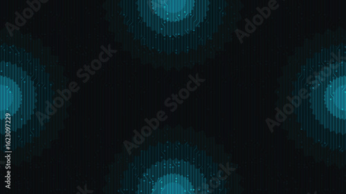 Soundwave Circle Technology Background,comic and Motion concept design,vector.