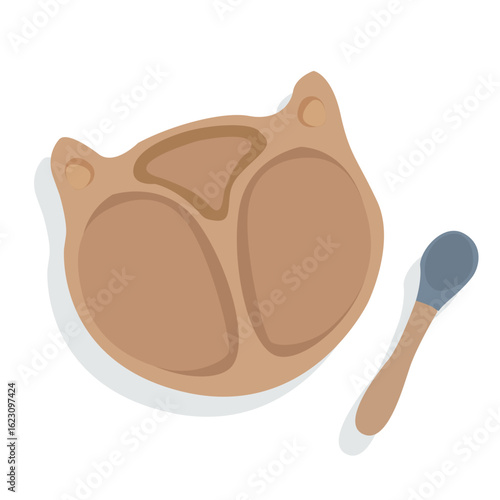 children dish .Vector illustration of kid tableware © taman hiburan