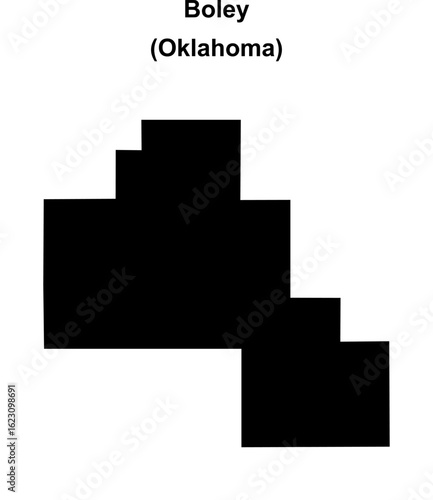 Boley (Oklahoma) blank outline map