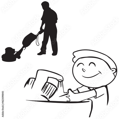 Household Chores: Vacuuming and Hand Washing